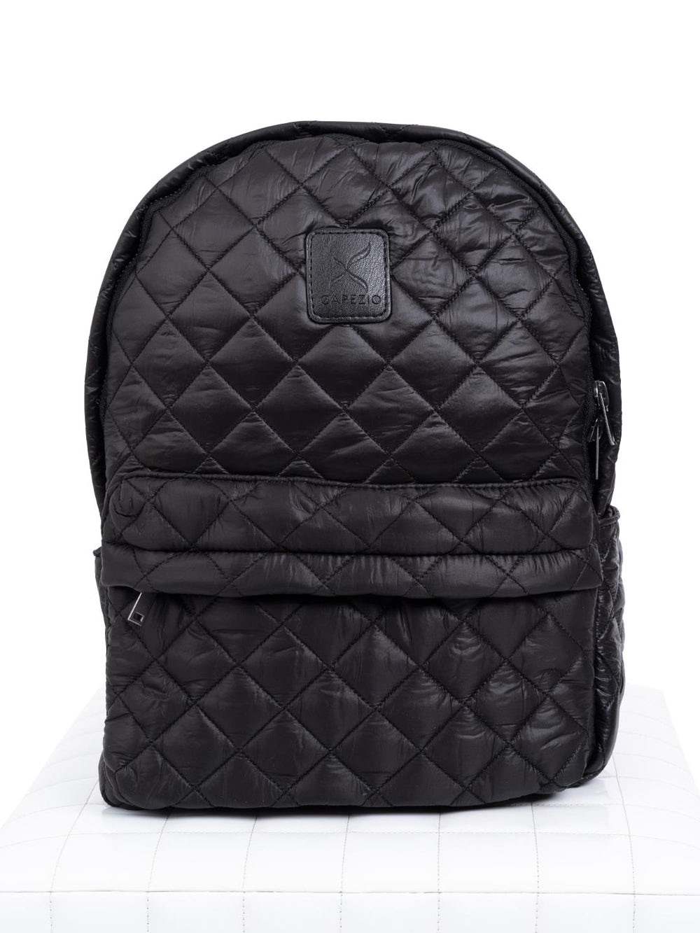 CAPEZIO B203W Technique Quilted Black Backpack with Logo Patch